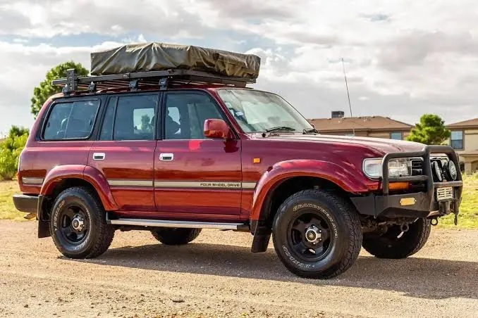 Toyota Land Cruiser rooftop tent self drive safari car rental in Uganda