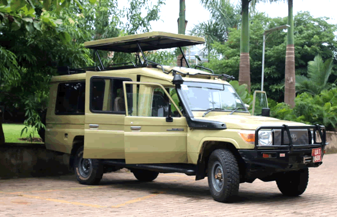 Safari land cruiser with Turiken Tours and Car Rentals